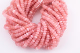 Rose Quartz Light Pink Jade Beads Roundel 8mm - Full Strand 15.5 inch Strand AAA Quality Smooth