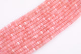 Rose Quartz Light Pink Jade Beads Roundel 8mm - Full Strand 15.5 inch Strand AAA Quality Smooth