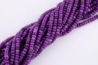 Amethyst Purple Jade Beads Roundel 8mm - Full Strand 15.5 inch Strand AAA Quality Smooth