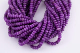 Amethyst Purple Jade Beads Roundel 8mm - Full Strand 15.5 inch Strand AAA Quality Smooth