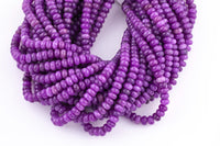 Amethyst Purple Jade Beads Roundel 8mm - Full Strand 15.5 inch Strand AAA Quality Smooth