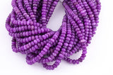 Amethyst Purple Jade Beads Roundel 8mm - Full Strand 15.5 inch Strand AAA Quality Smooth
