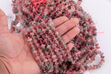 Natural Strawberry quartz and prehnite Roundel Nugget Beads - about 6-8mm wide - Full Strand 15.5 inch Strand AAA Quality Smooth