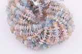Natural Morganite Roundel Nugget Beads - about 10-16mm wide - Full Strand 15.5 inch Strand AAA Quality Smooth