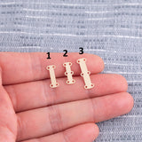 Gold Filled Spacer Bar Detangler Band Three Hole Spacer Permanent jewelry bracelets necklaces - Connectors 14kt GF Sterling Made in the USA