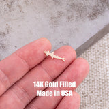 Hammerhead Shark Connector - Permanent Jewelry Connectors - 14kt gold filled or Sterling Silver - Made in the USA