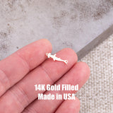 Hammerhead Shark Connector - Permanent Jewelry Connectors - 14kt gold filled or Sterling Silver - Made in the USA