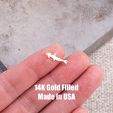 Hammerhead Shark Connector - Permanent Jewelry Connectors - 14kt gold filled or Sterling Silver - Made in the USA