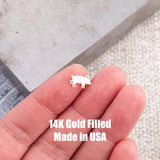 Pig Connector - Permanent Jewelry Connectors - 14kt gold filled or Sterling Silver - Made in the USA