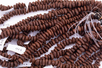 Organic Natural Coffee Bean Beads - Made with real coffee beans - untreated and natural - about 10mm - about 8 inches long