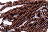 Organic Natural Coffee Bean Beads - Made with real coffee beans - untreated and natural - about 10mm - about 8 inches long