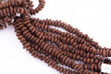 Organic Natural Coffee Bean Beads - Made with real coffee beans - untreated and natural - about 10mm - about 8 inches long