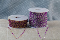 Amethyst Purple- 1.5mm Gold-filled Or Sterling Silver Multi Enamel Chain by the foot or 50 feet-- Permanent Jewelry Chain-