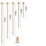 100pc 22GA Headpins ballpins Head pins ball pin gold plated brass 1" 1.5" 2" 22 gauge