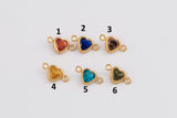 3mm or 4mm 14kt Gold Filled Heart Shaped Special Colors CONNECTORS - 4mm Heart CZs - You Choose Mix & Match - Permanent Jewelry Supply