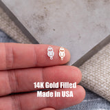 Owl Connector for Permanent Jewelry - 14Kt Gold Filled Sterling Silver - Permanent Jewelry Supply - Permanent Jewelry Connector Charms