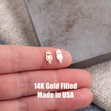 Owl Connector for Permanent Jewelry - 14Kt Gold Filled Sterling Silver - Permanent Jewelry Supply - Permanent Jewelry Connector Charms