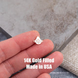 Ladybug Connector for Permanent Jewelry - 14Kt Gold Filled Sterling Silver - Permanent Jewelry Supply - Permanent Jewelry Connector Charms
