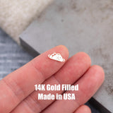 Taco Connector for Permanent Jewelry - 14Kt Gold Filled Sterling Silver - Permanent Jewelry Supply - Permanent Jewelry Connector Charms