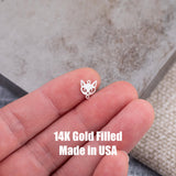 Witch's Cat Kitty Connector Halloween Connectors - Permanent Jewelry Connectors - 14kt gold filled or Sterling Silver - Made in the USA