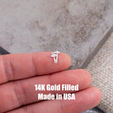 Double Mushroom Connector Connectors - Permanent Jewelry Connectors - 14kt gold filled or Sterling Silver - Made in the USA