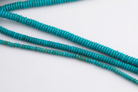 Magnesite Turquoise Roundel Heishi Beads 6mm 8mm 10mm 12mm Rondelle 16" Gemstone Beads
