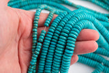 Magnesite Turquoise Roundel Heishi Beads 6mm 8mm 10mm 12mm Rondelle 16" Gemstone Beads