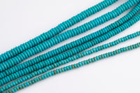 Magnesite Turquoise Roundel Heishi Beads 6mm 8mm 10mm 12mm Rondelle 16" Gemstone Beads