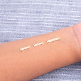 Gold Filled Spacer Bar Detangler Band Three Hole Spacer Permanent jewelry bracelets necklaces - Connectors 14kt GF Sterling Made in the USA