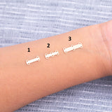 Gold Filled Spacer Bar Detangler Band Three Hole Spacer Permanent jewelry bracelets necklaces - Connectors 14kt GF Sterling Made in the USA