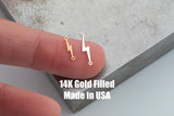 Lightning Connector - Tiny 14Kt Gold Filled or Sterling Silver Connectors- for Bracelet or Necklace - Permanent Jewelry Supply