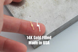Lightning Connector - Tiny 14Kt Gold Filled or Sterling Silver Connectors- for Bracelet or Necklace - Permanent Jewelry Supply
