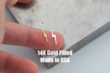 Lightning Connector - Tiny 14Kt Gold Filled or Sterling Silver Connectors- for Bracelet or Necklace - Permanent Jewelry Supply
