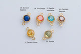 4mm Gold Filled Connector 14/20 or Sterling Silver Add-On Birthstone Made in USA Real 14k Gold Filled Charm and Connector