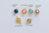 3mm Gold Filled Connectors 14/20 or Sterling Silver Connectors Add-On Birthstone Made in USA Real 14k Gold Filled Charm and Connector