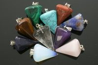 Natural Gemstone Arrow Points-- Pendant/charm 1 inch long