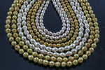 Authentic Ethiopian Brass Beads, Bicone Small Sizes, Full 31 inch long strands. 31"