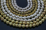 Authentic Ethiopian Brass Beads, Bicone Small Sizes, Full 31 inch long strands. 31"