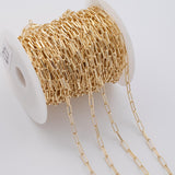 3.5x10mm CCC Ion Plated Brass Chain - Tarnish Resistant Wholesale 1 yard per order