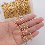 5x10mm CCC Ion Plated Brass Chain - Tarnish Resistant Wholesale 1 yard per order