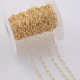 5x10mm CCC Ion Plated Brass Chain - Tarnish Resistant Wholesale 1 yard per order