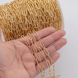 5x14mm Textured CCC Ion Plated Brass Chain - Tarnish Resistant Wholesale 1 yard per order