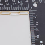 paperclip round 5x15mm CCC Ion Plated Brass Chain - Tarnish Resistant Wholesale 1 yard per order