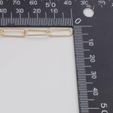 paperclip round 5x15mm CCC Ion Plated Brass Chain - Tarnish Resistant Wholesale 1 yard per order