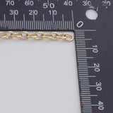 Oval 4x6mm CCC Ion Plated Brass Chain - Tarnish Resistant Wholesale 1 yard per order