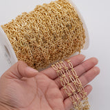 CCC Ion Plated Brass Chain - Tarnish Resistant Wholesale 1 yard per order