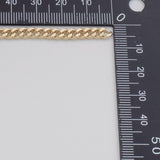 Cuban curb 4.5mm Ion Plated Brass Chain - Tarnish Resistant Wholesale 1 yard per order