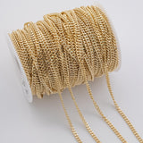 Cuban curb 4.5mm CCC Ion Plated Brass Chain - Tarnish Resistant Wholesale 1 yard per order