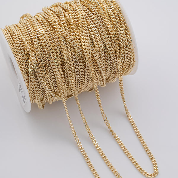 CCC Ion Plated Brass Chain - Tarnish Resistant Wholesale 1 yard per order