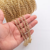 6mm Ion Plated Brass Chain Round Rolo 6mm - Tarnish Resistant Wholesale 1 yard per order